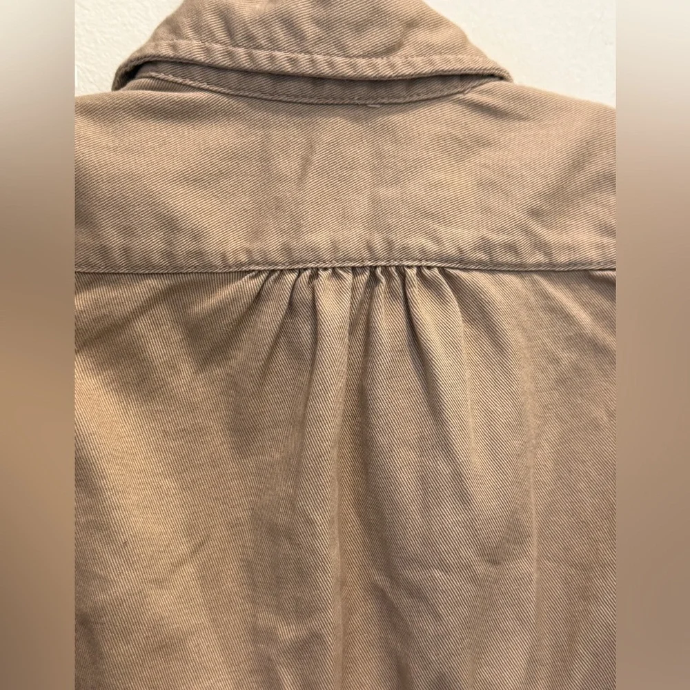 Ralph Lauren Khaki Cotton Long Sl Dress